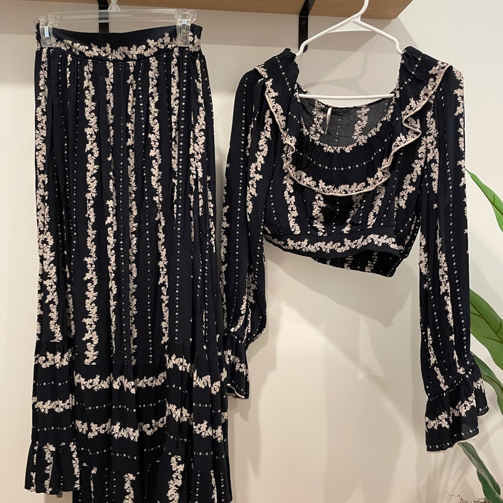 NWT Free people top and skirt set